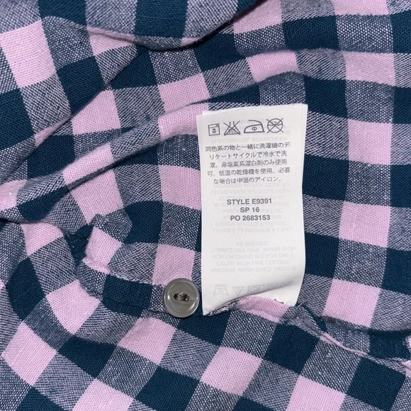 J. Crew Flannel Popover Shirt, Size 2 - Picture 10 of 13